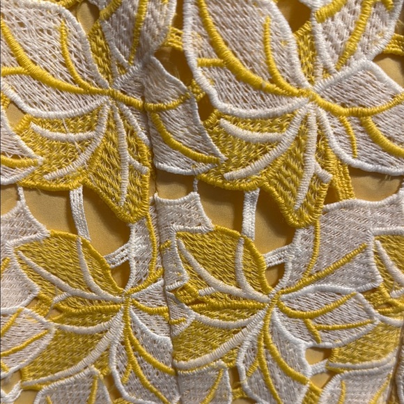 Maggy London Yellow Lace Floral sheath Dress – Size 10 – Excellent Condition - Picture 7 of 7